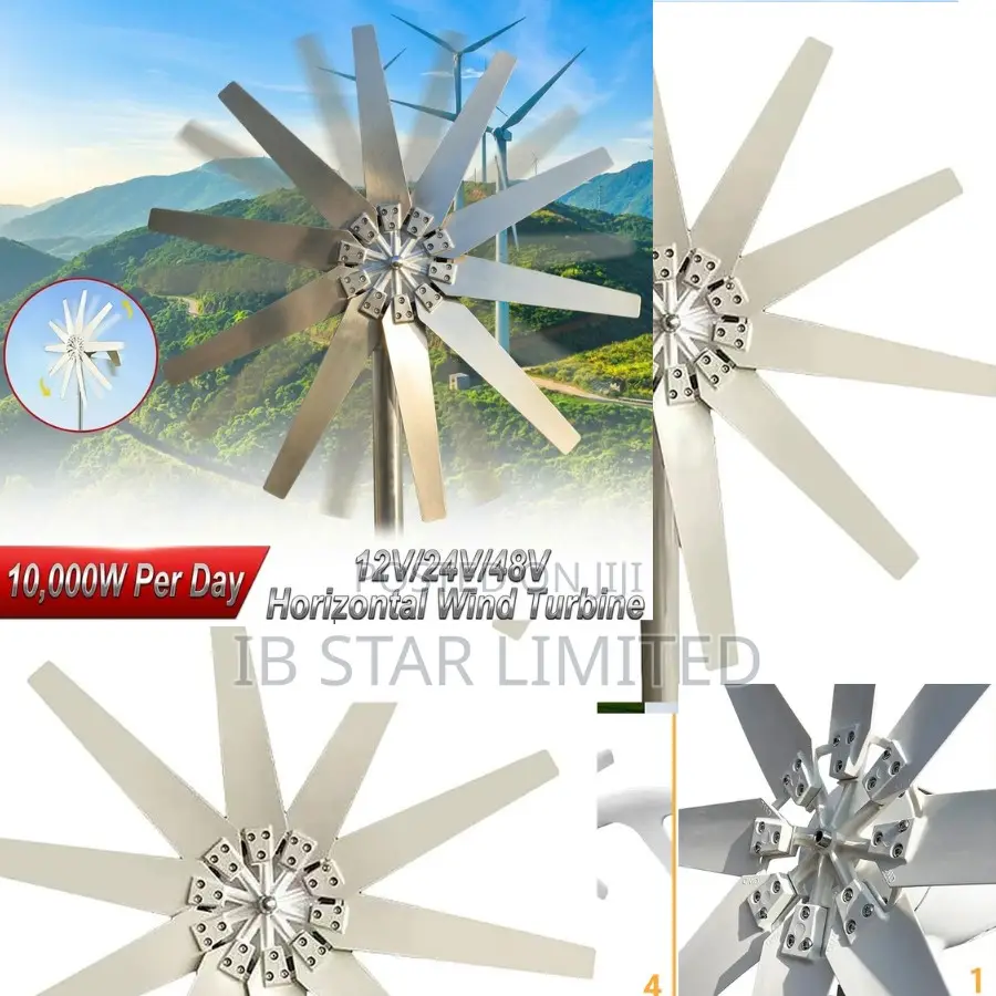 Zero Generator Noise, Just Consistent 10,000w Per Day 48v Wind Turbine