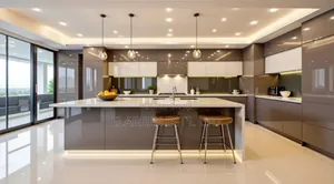 Kitchen Cabinet And Island