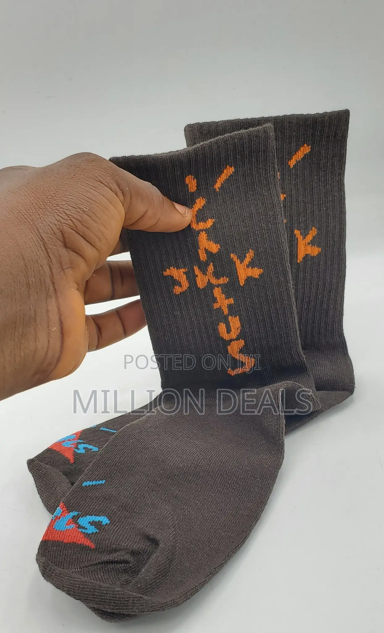 Pattern Ski Stylish Brown Men's Socks