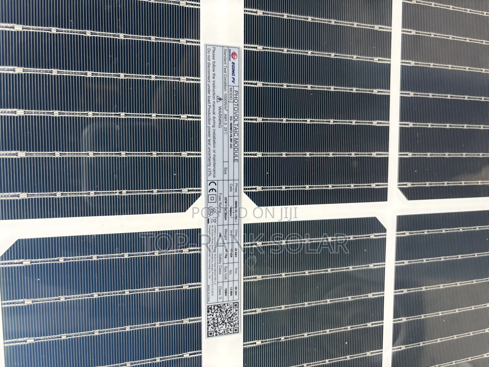 550watts Solar Panel Bifacial