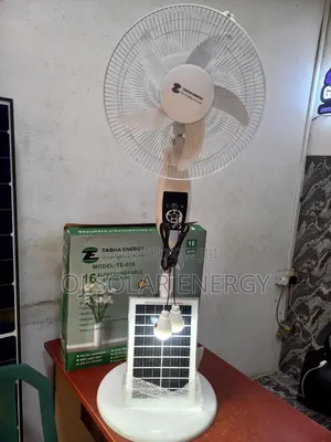 Tasha 16-Inch Solar Rechargeable Fan.