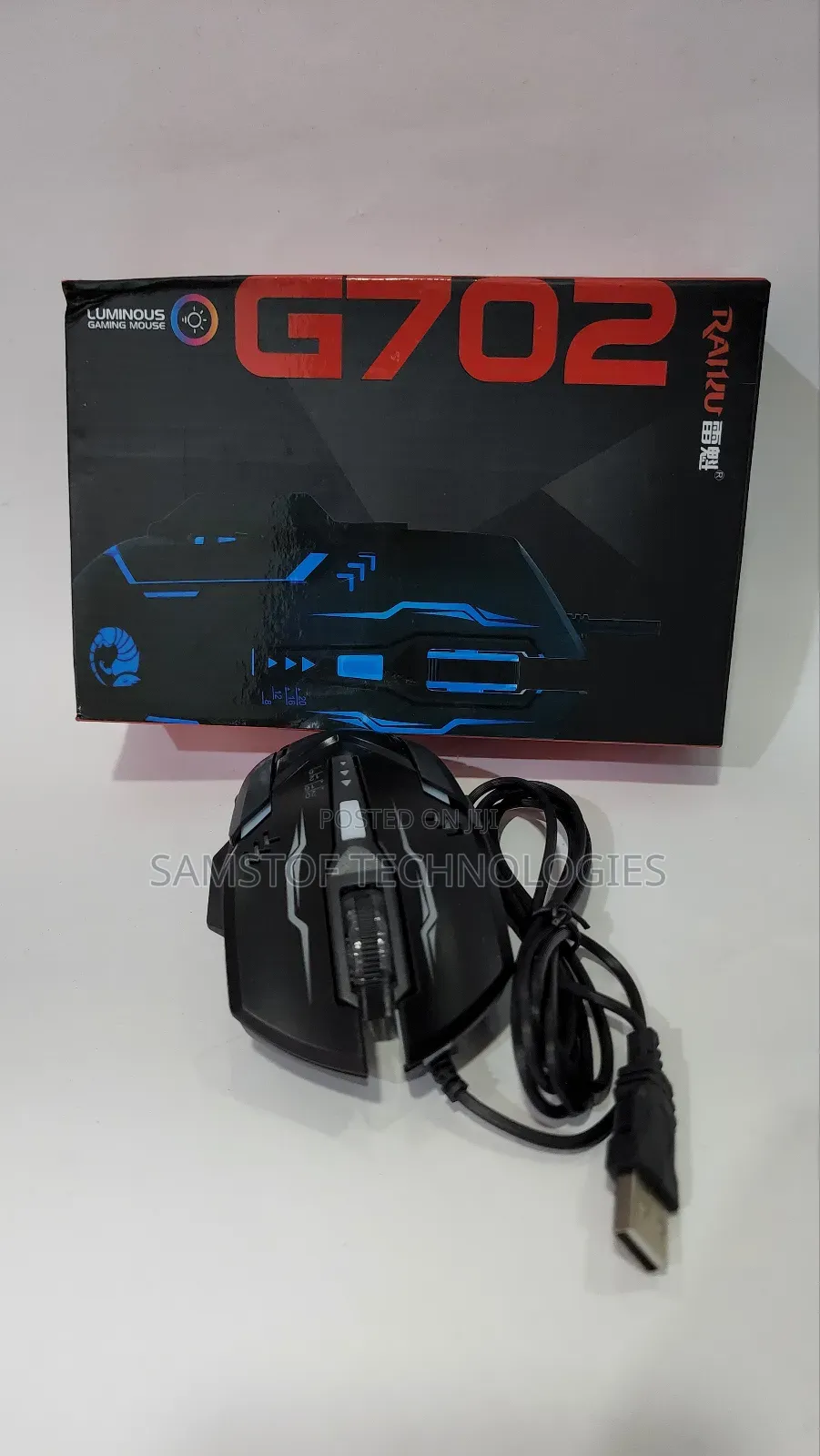 Raiku G702 Wired Luminous Gaming Mouse.