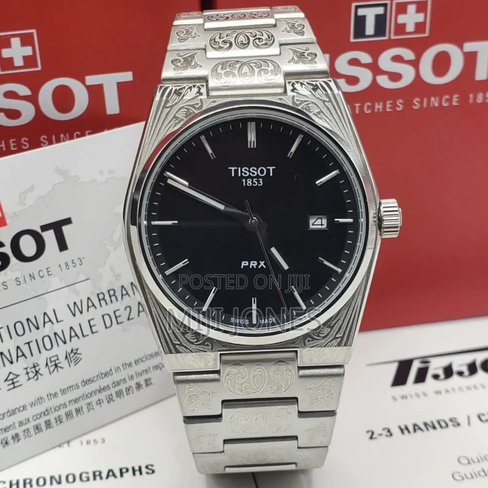 *Tissot  Men’S Battery‐Powered Silver Chain‐Strap Watch*