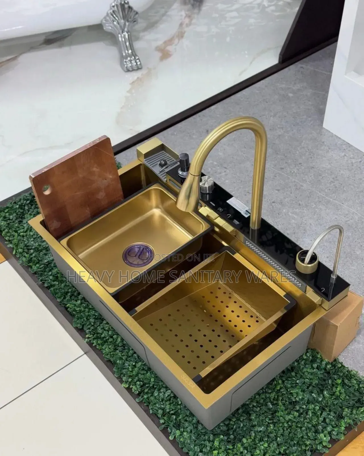Rich Gold Digital Kitchen Sink