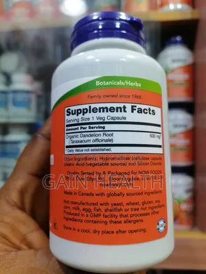 Now Dandelion Root 500mg
