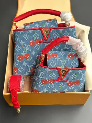 Original Luxury Denim Louis Vuitton Capucines Bag Premium Quality 