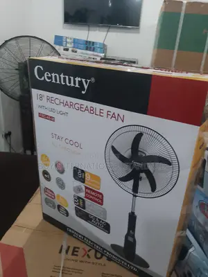 18′′ Century Rechargeable Fan – Battery Mains Power