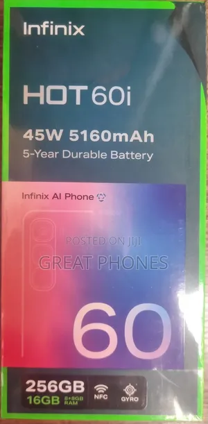 New Infinix Hot 60i 256 GB