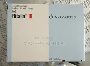 Ritalin 10 Mg Tablets (Methylphenidate Hydrochloride).