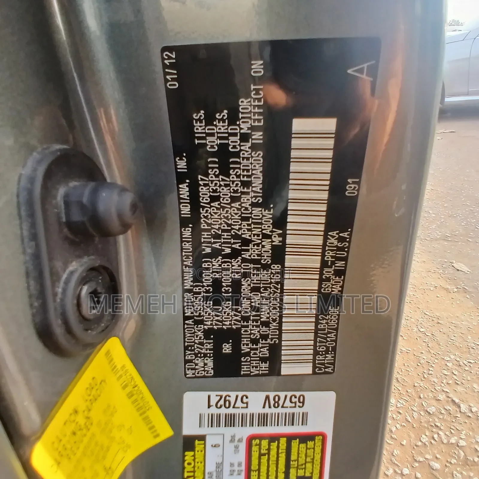 Toyota Sienna 2012 Green