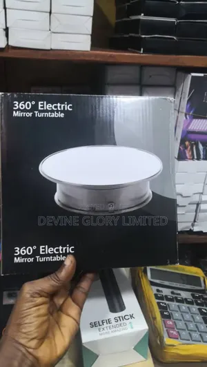 360° Electric Mirror Turntable Display Stand – Rotating Platform