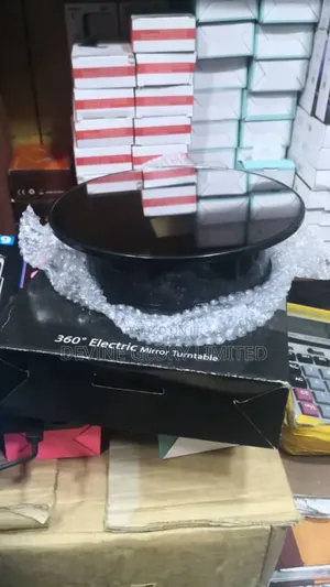 360° Electric Mirror Turntable Display Stand – Rotating Platform