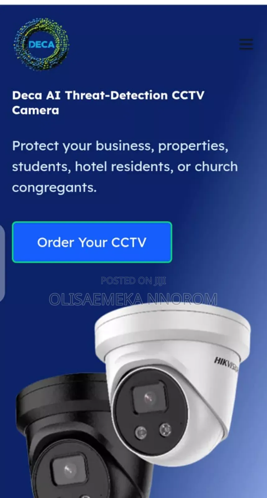 Ai Threat Detective CCTV Camera