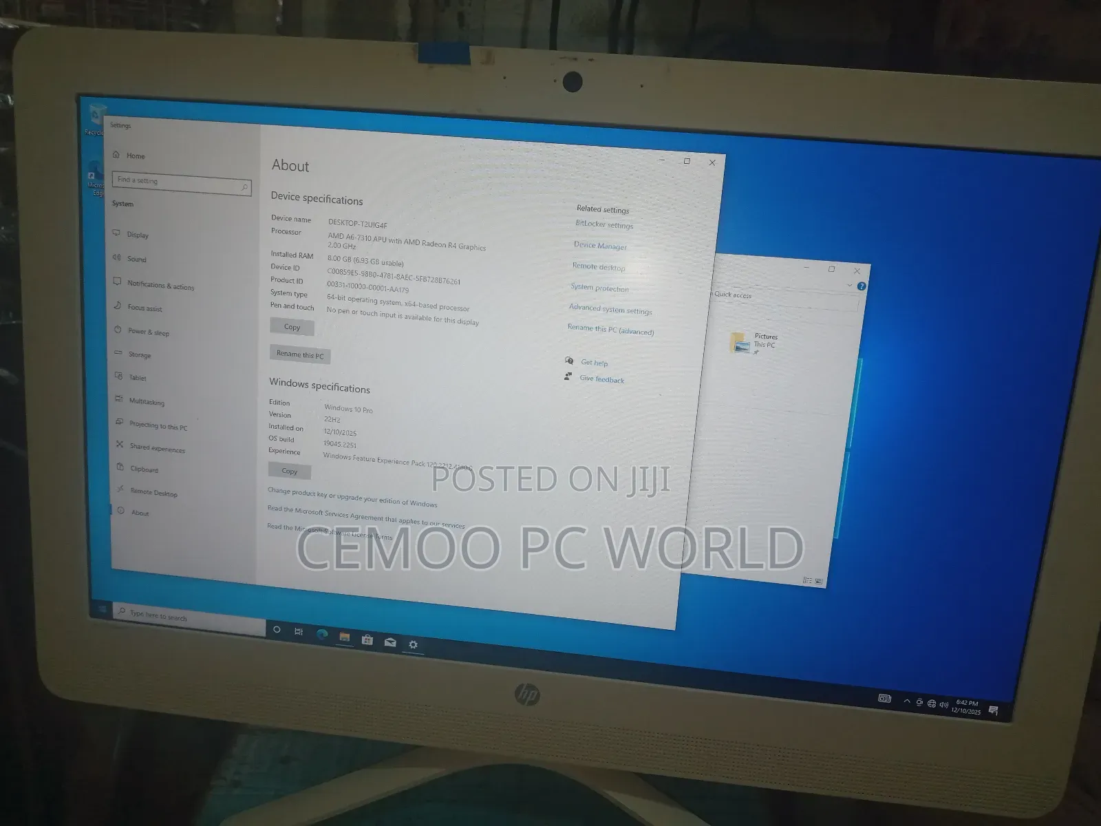 Desktop Computer HP 8GB Intel Celeron HDD 500GB