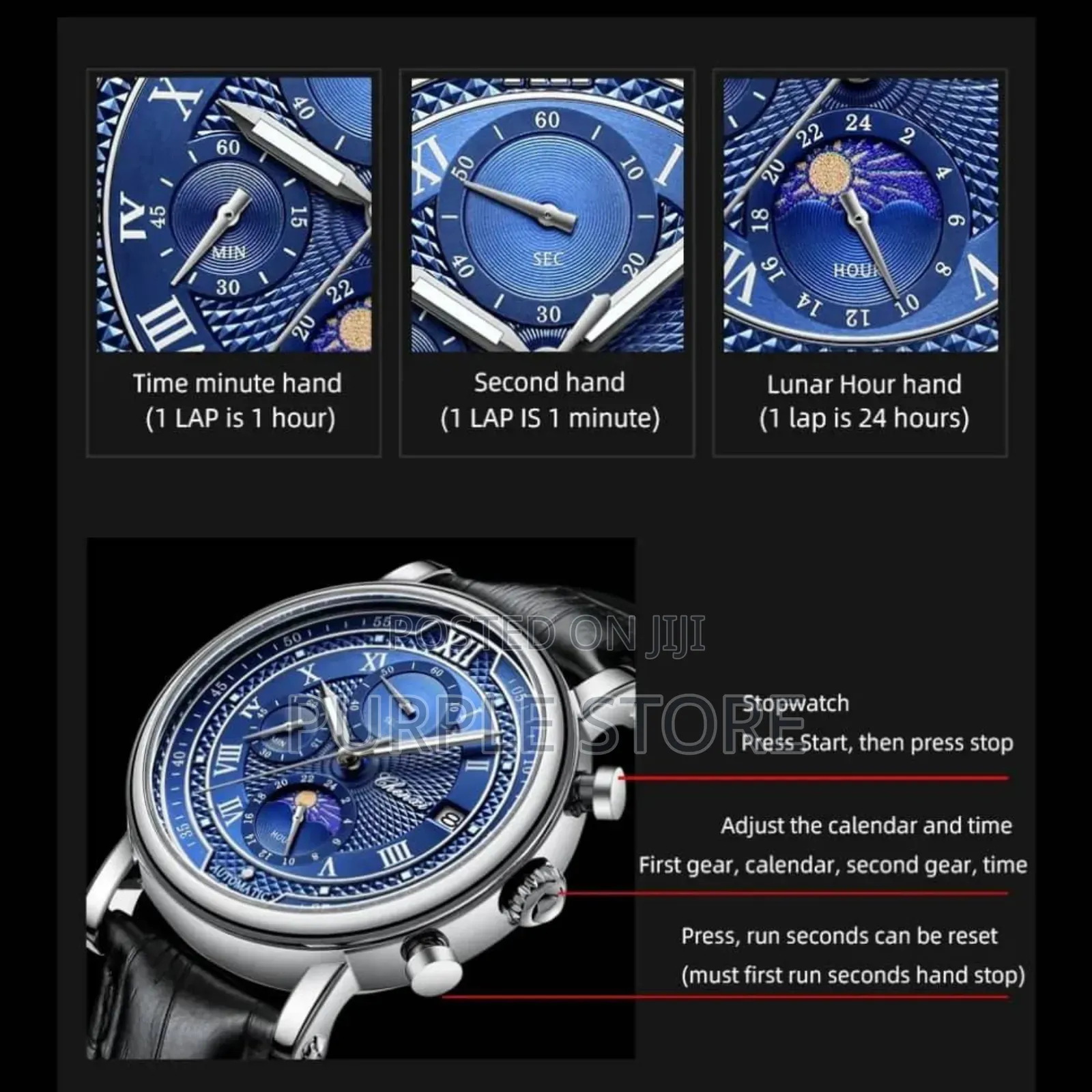 Chenxi Functional - Chronograph - Leather - Watch