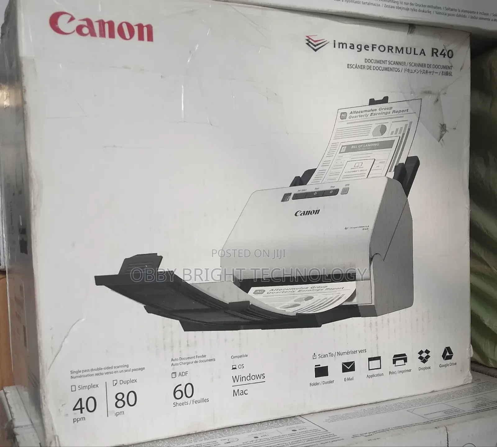 Canon Imageformula R40 Office Document Scanner