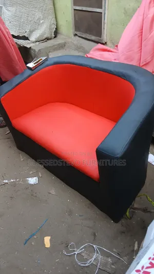 Double Sofa Chair Red a D Black Colour