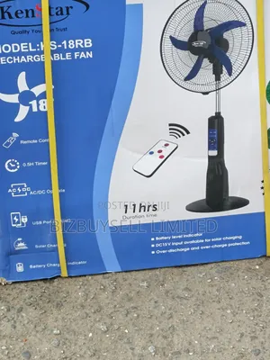 18" Inches Kenstar Rechargeable Standing Fan With Timer, Ac/Dc.