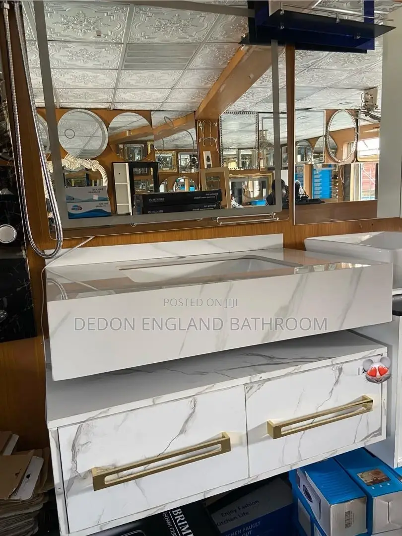 80cm Marble Cabinet With Led Mirror