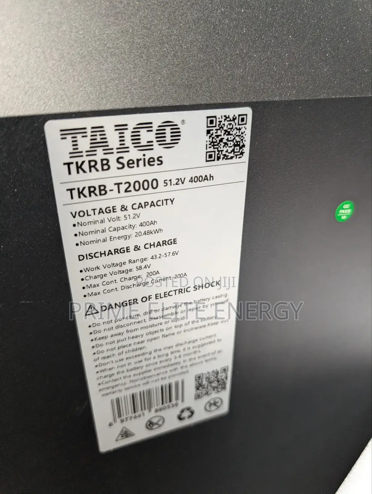 Taico 20kwh Lithium Ion Battery