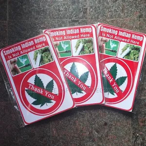 No Smoking Of India Hemps Signage