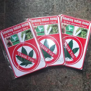No Smoking Of India Hemps Signage