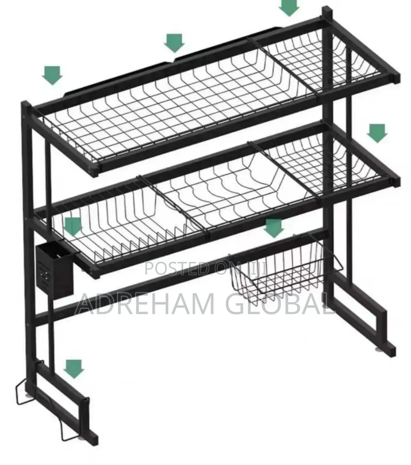 65" Double Layer Over the Sink Plate Rack