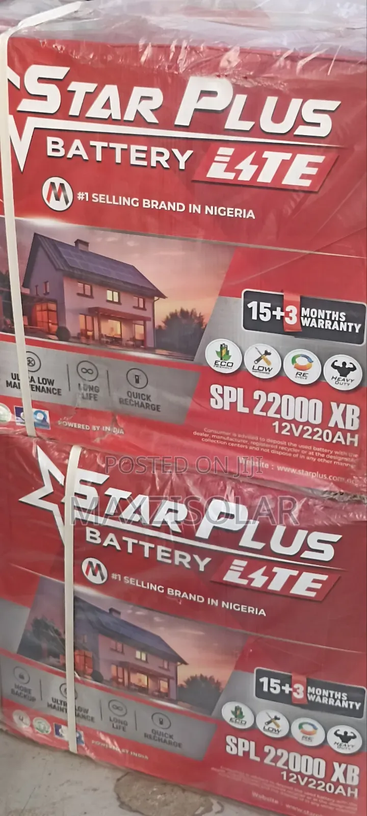 220ah Starplus Tubular Battery