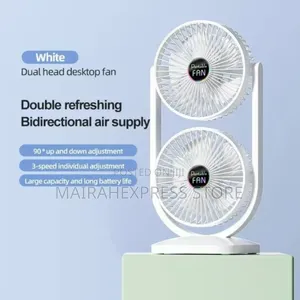 Rechargeable Dual Head Rotating Air Cooler Fan Air Purifier 2st7