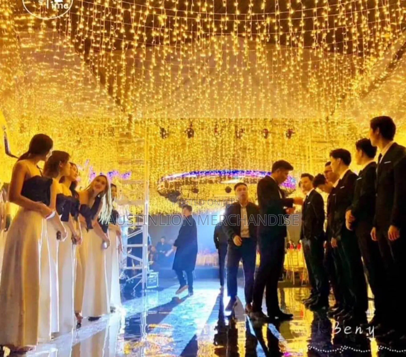 Waterfall and Dropping Holiday Christmas Light
