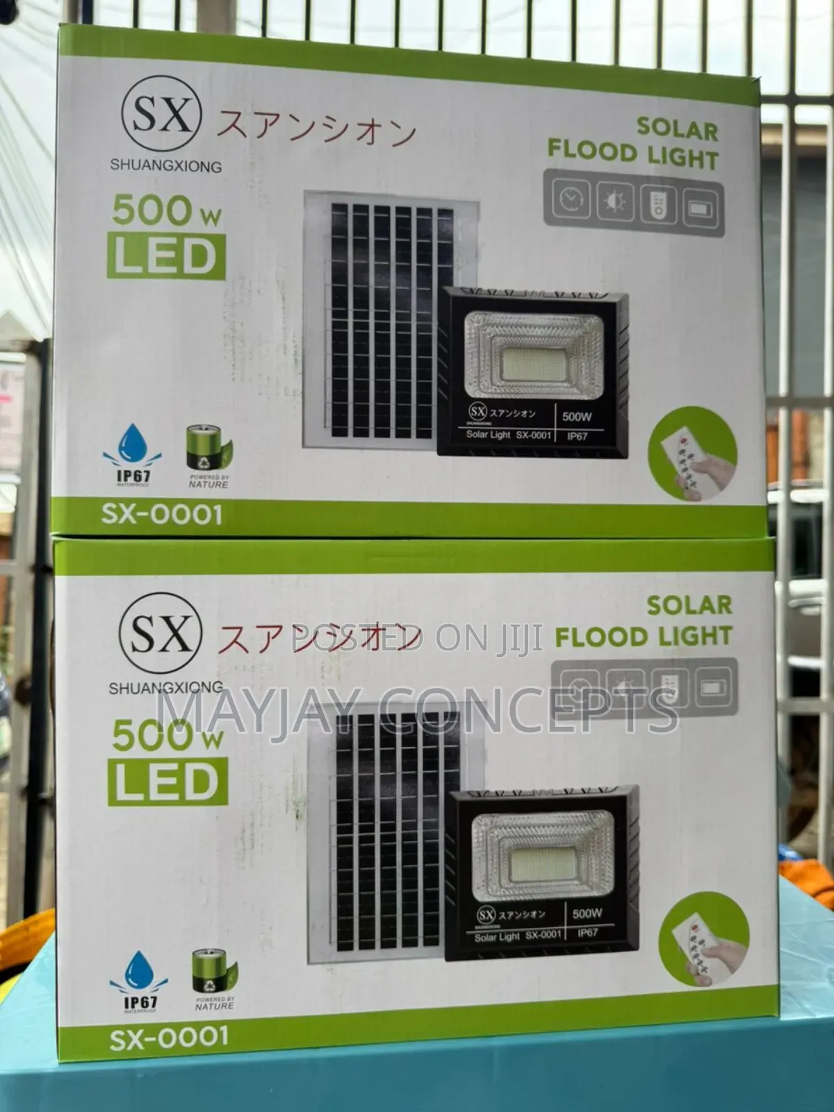 Sx 500w Led Solar Floodlight With High Quality Solar Panel Cell-Remote