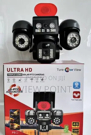 View Point All 3lens Rotating 12mp Ptz Solar Camera