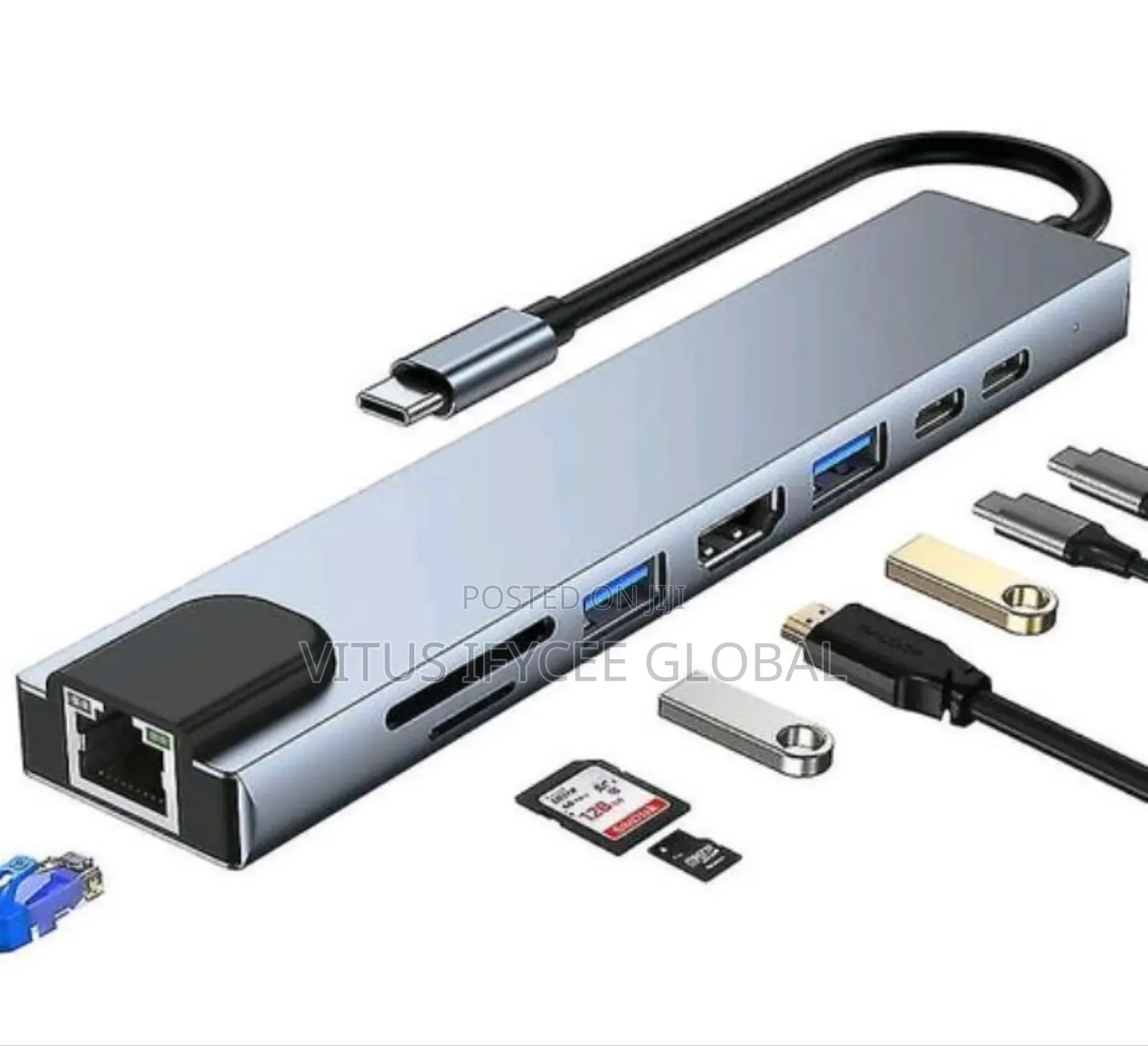 Type C 8 in 1 Adepter