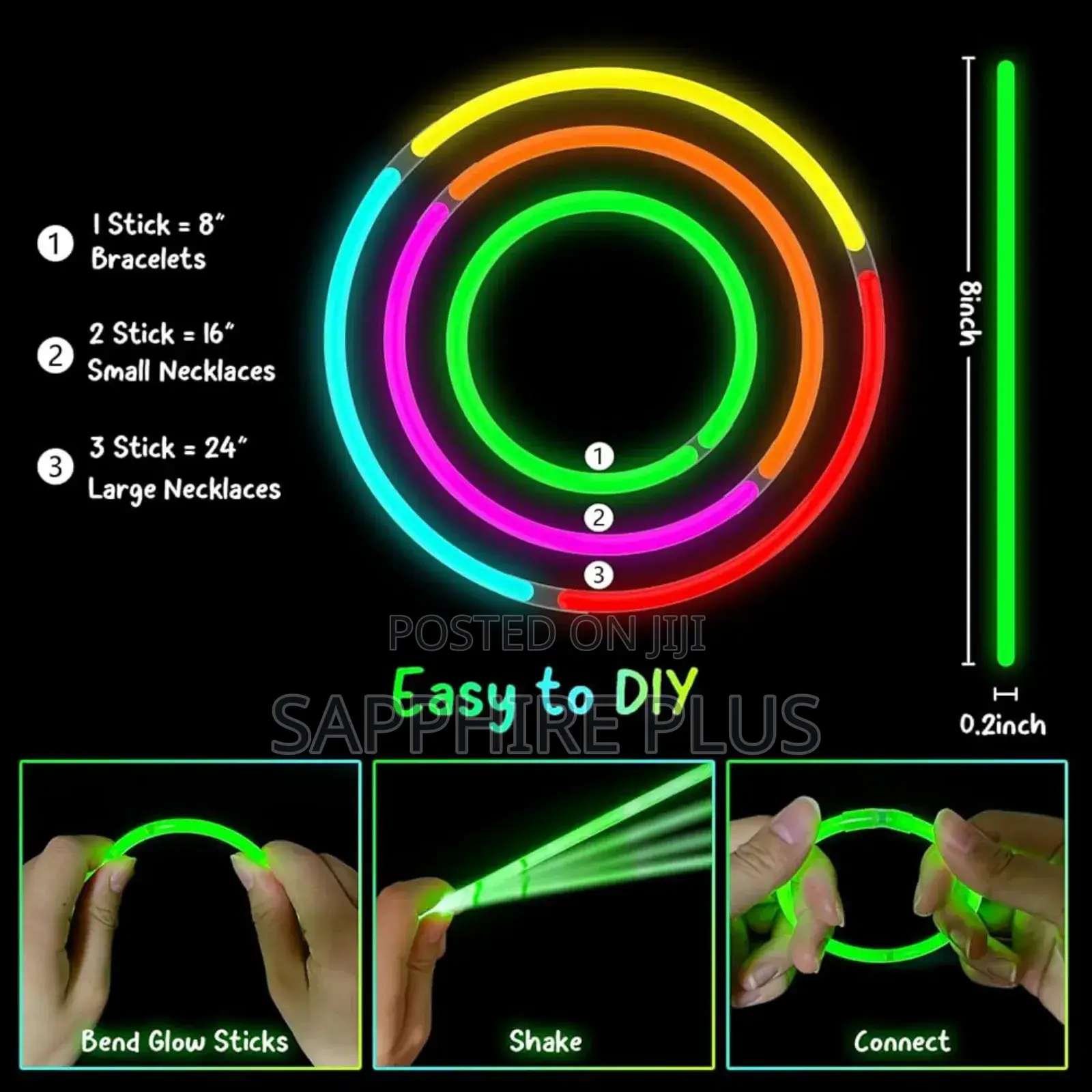 Glow Stick (100 in a Pack) | Uv Glow Paint