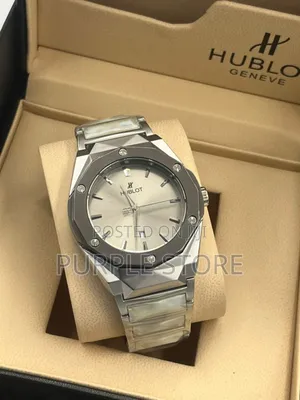 Hublot Chain Wristwatches Silver Two Tone Strap