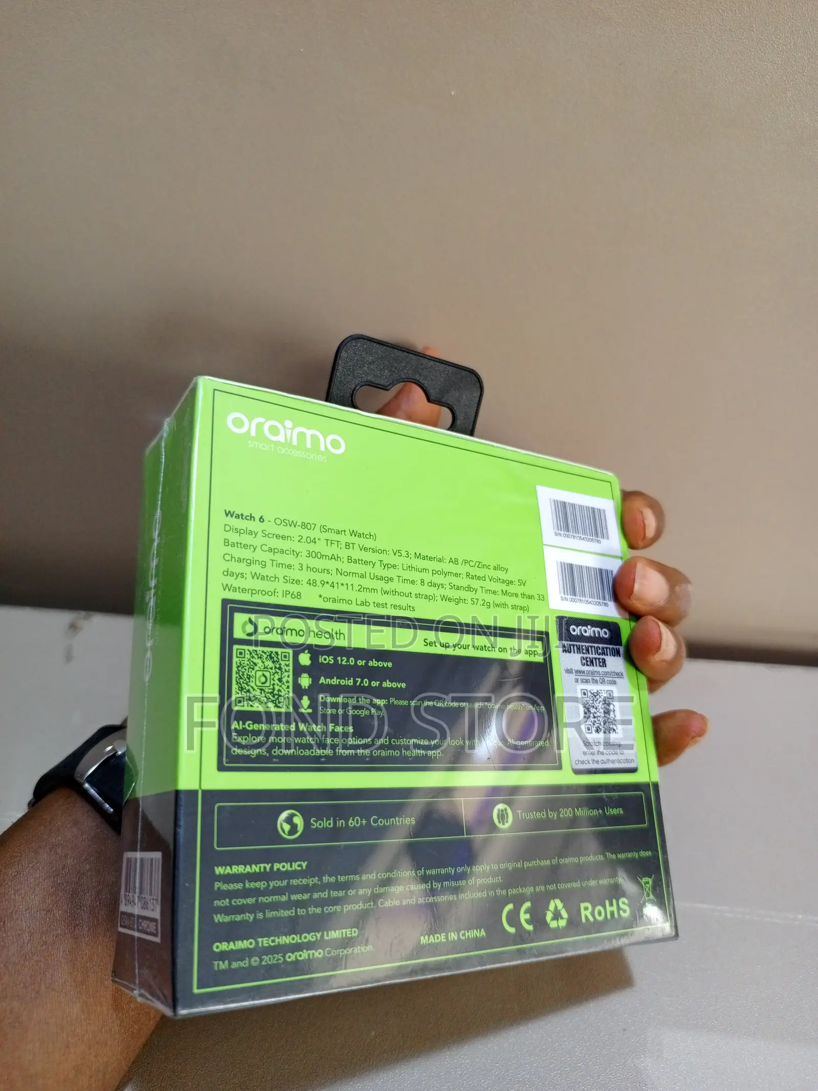 Oraimo Osw-807 Smartwatch