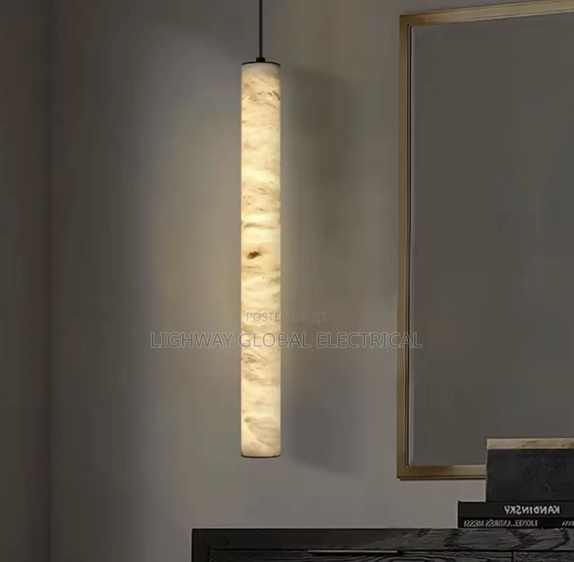 Nordic Led Marble Cylindrical Pendant Light