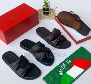 High Quality Leather Men Slippers