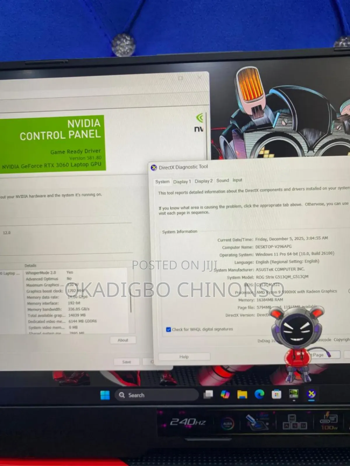 Laptop Asus ROG Strix G15 16GB AMD Ryzen 9 SSD 1T