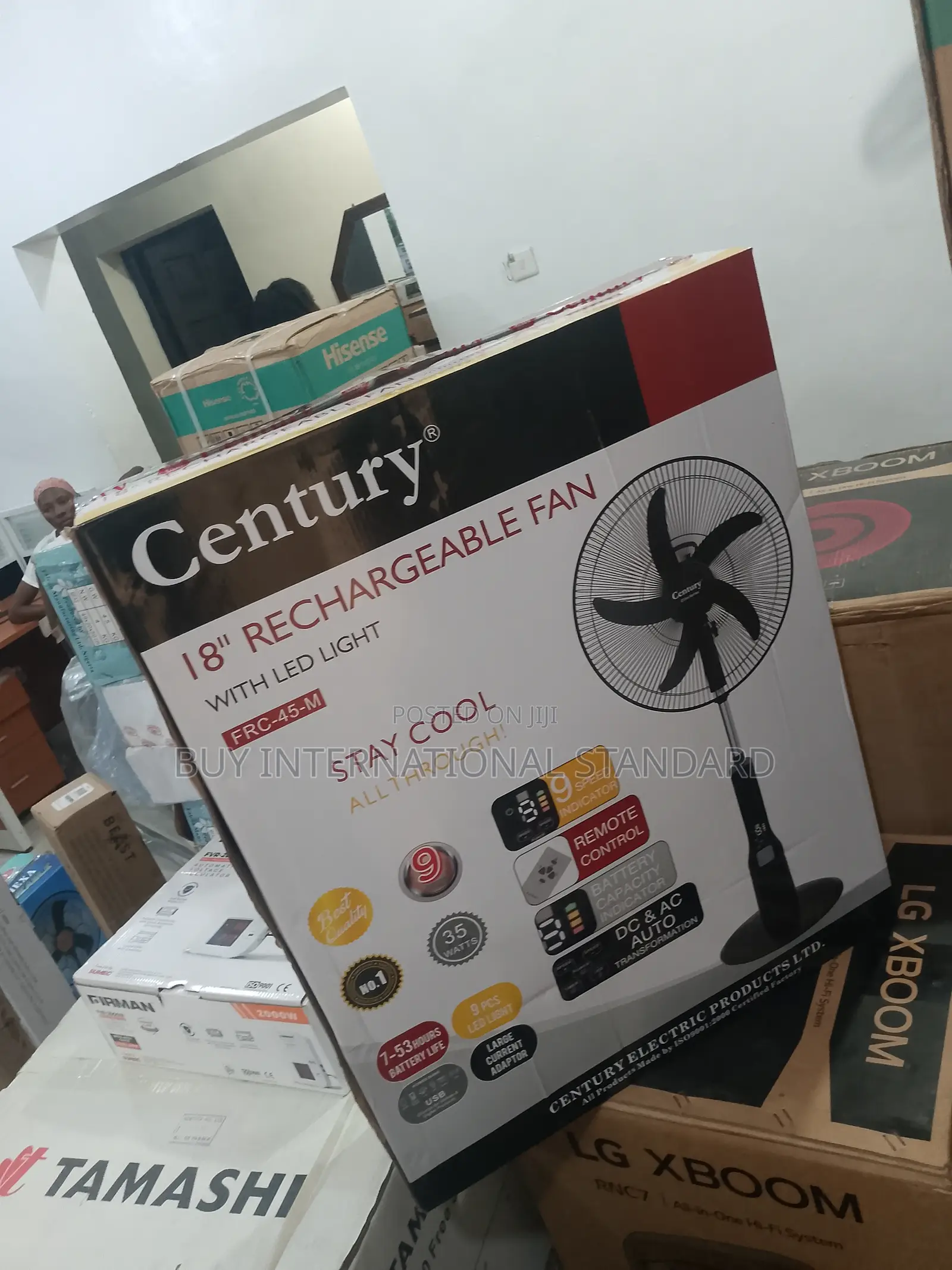 Century Rechargeable Fan 18′′ – Excellent Cooling Performance