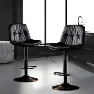 Modern High Kitchen Bar Stool With Black Design
