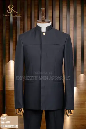 Quality Turkish Bishop Collar Safari Men’S Suit