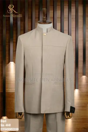 Quality Turkish Bishop Collar Safari Men’S Suit