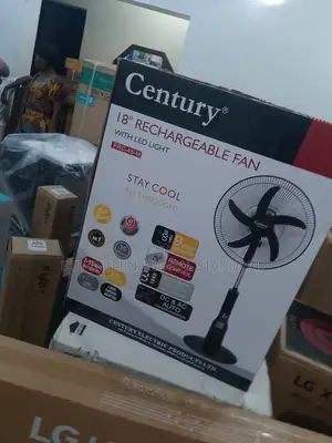 Century Rechargeable 18in Fan – Battery Backup + High Airflow