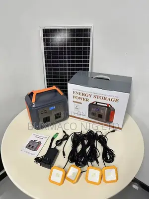 400w Portable Power Station Solar Generator With Solar Panel+ 4bulb+
