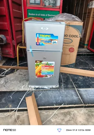 Brand New Techno-Cool 100l Double Door Refrigerator>Extenal>Silver>