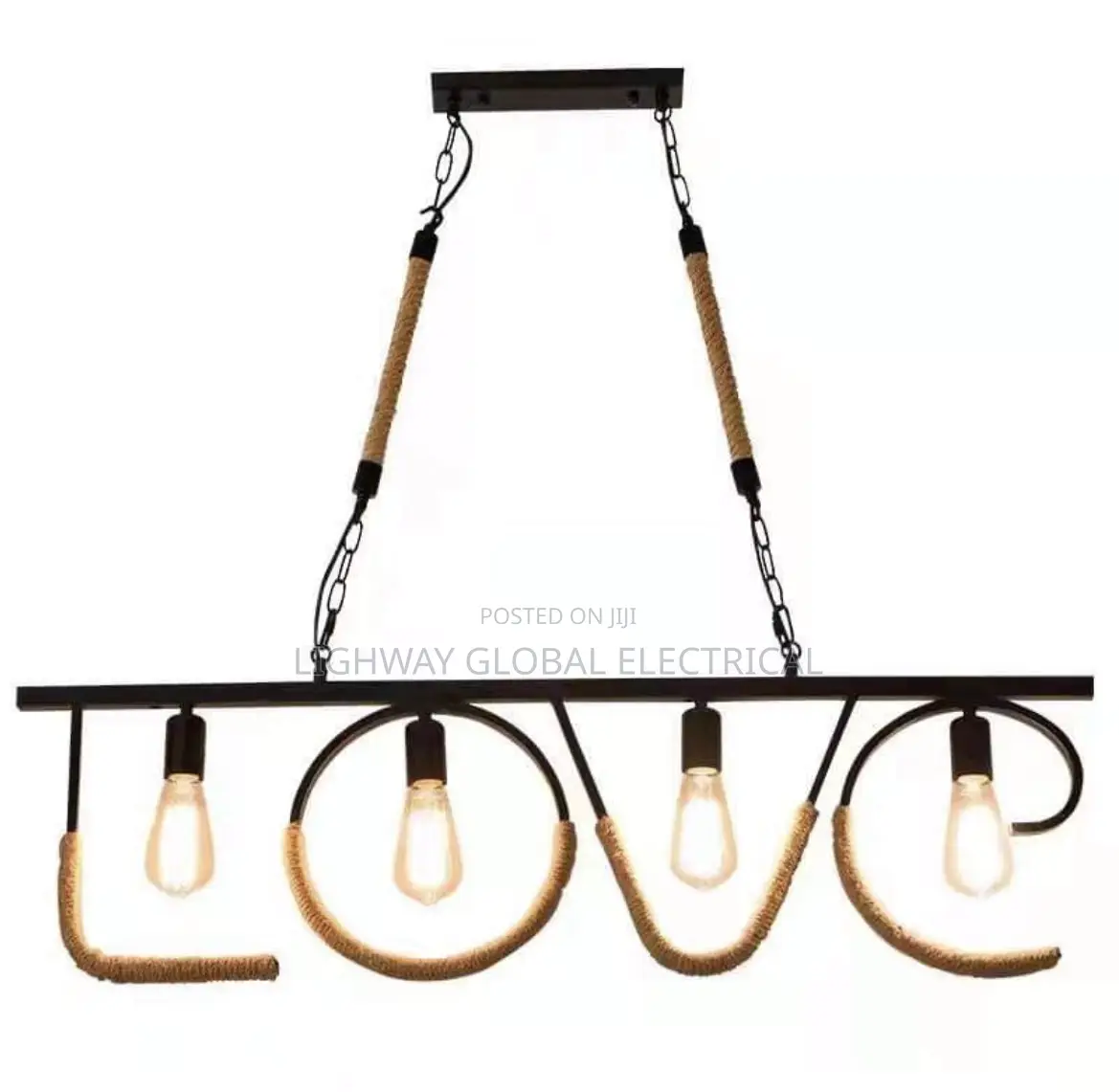 Love Art Design Letters Chandelier