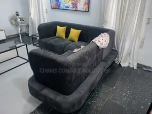 Brand New Black L Shaped 5 Seater Sofa