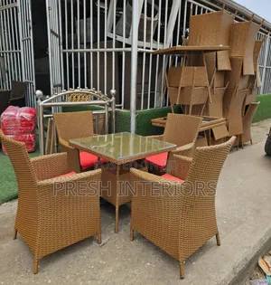 Restaurant Rattan Chairs and Table