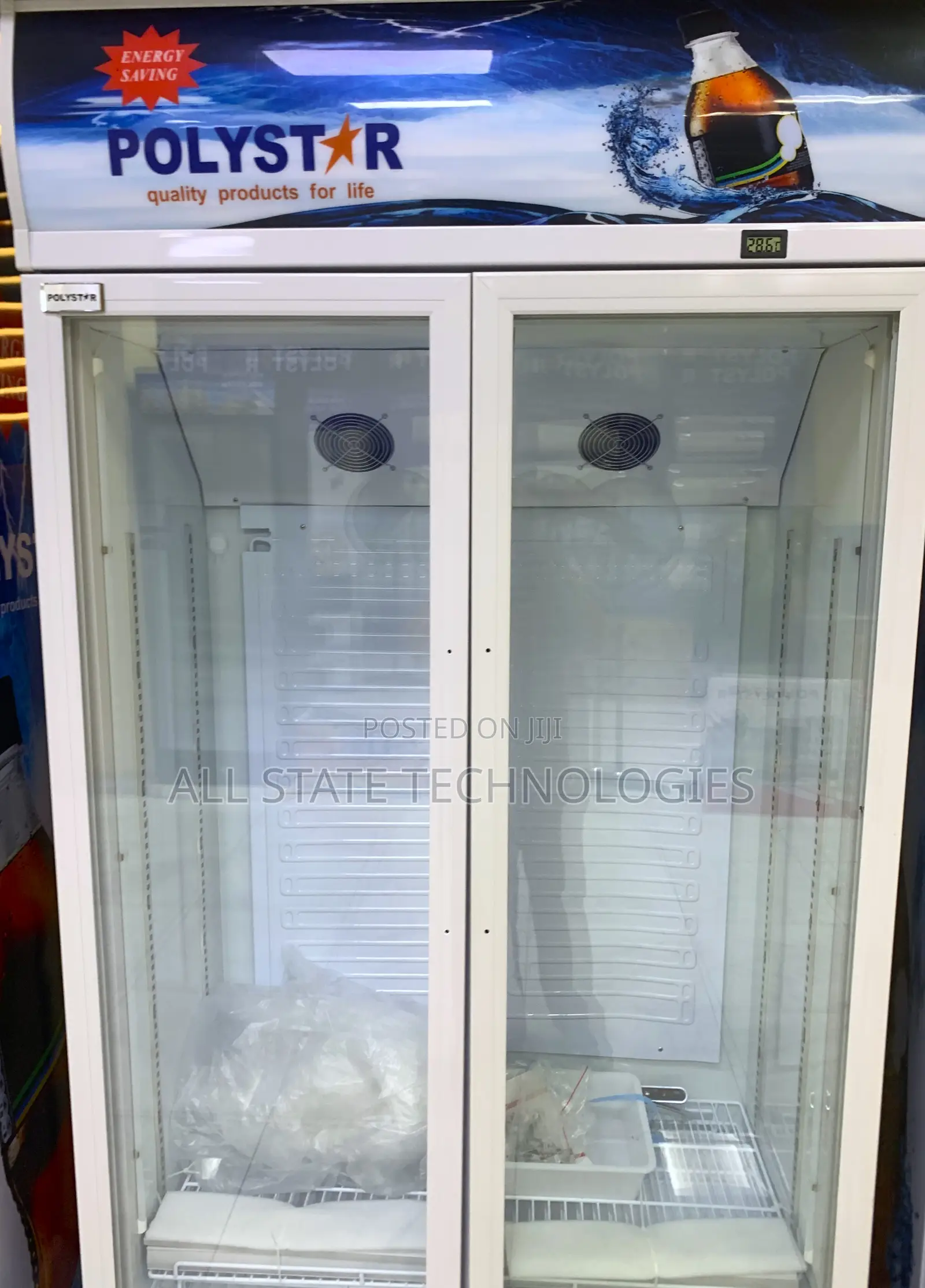 Polystar 363l Double Door Showroom Chiller